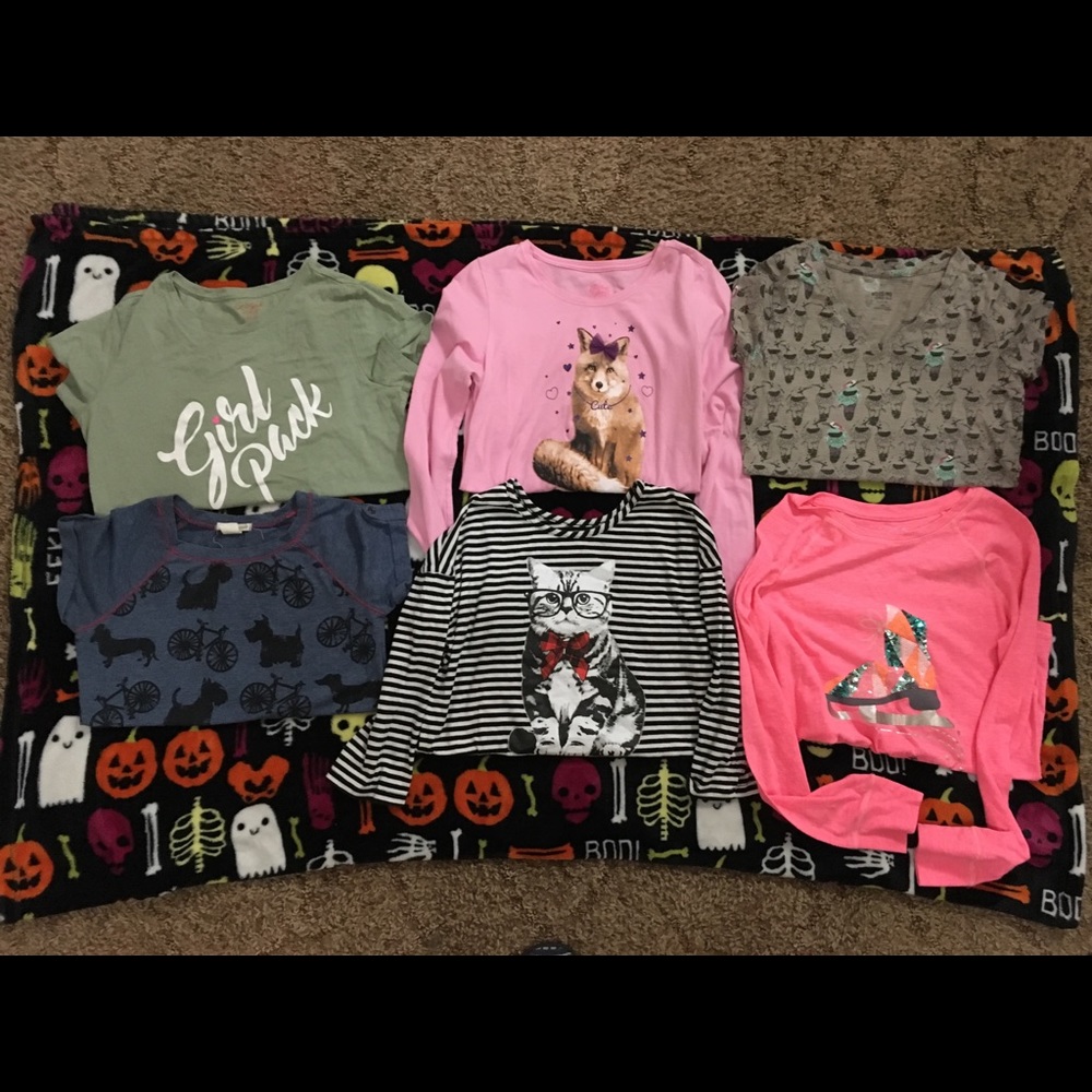 Bundle of girls shirts 14/16